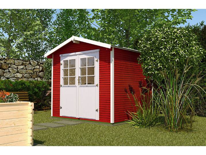 Weka Gartenhaus 218 Gr.1 mit Doppeltüre und Satteldach 2 × 2 m