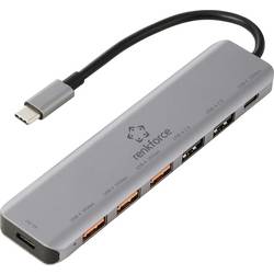 Renkforce RF-7465828 USB-Hub 6+1 Port USB-C® (USB 3.2 Gen 2) USB 3.0 10 GBit/s zur internen Verwendung Grau RF-USBCH-450 RF-USBCH-450 USB-C® 6-in-1 Hub