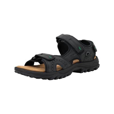Sandale GRISPORT "Sandale", Herren, Gr. 45, schwarz, Obermaterial: 100% Rindnubukleder CNU., Schuhe Sandale