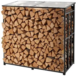 VEVOR Metall Kaminholzregal, 143x70x143 cm Brennholzregal, Kaminholzunterstand, max. Tragkraft 300 kg, Feuerholzregal, Kaminholzlager, Stapelhilfe für Veranden, Terrassen, Gärten