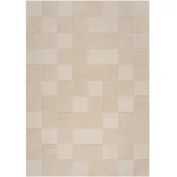Eleganter Teppich in neutralen Tönen `Deben Seth`. 200x290 cm | Kadima Design