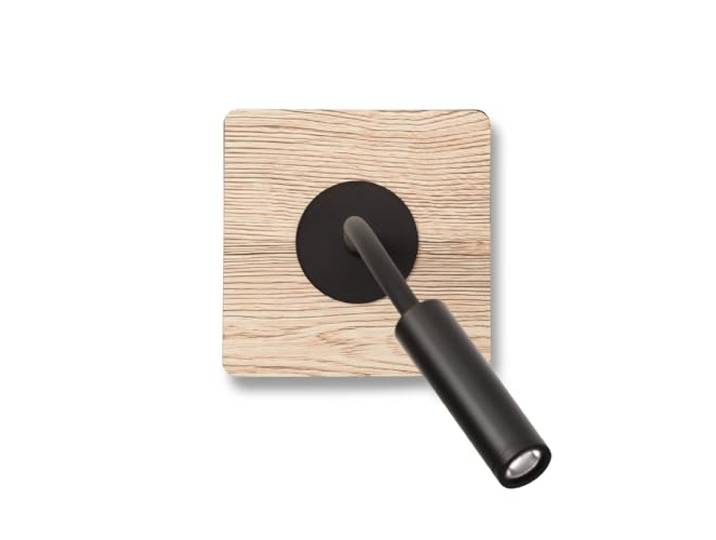 Faro Barcelona 20060 - MOOD SQ Reader Lampe schwarz und Holz