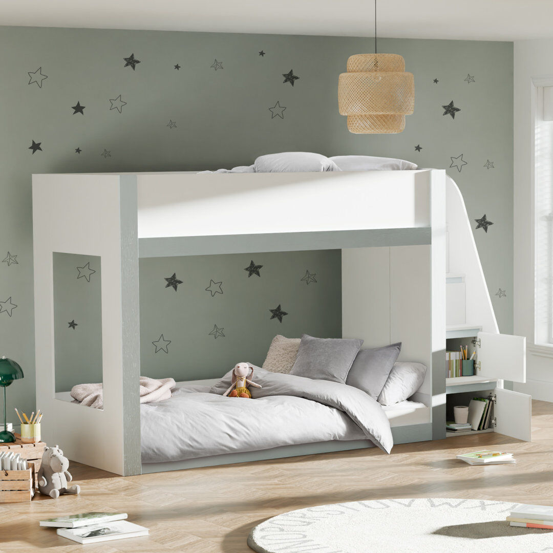 Harriet Bee Toka Single (3') Bunk Bed with Storage Included White