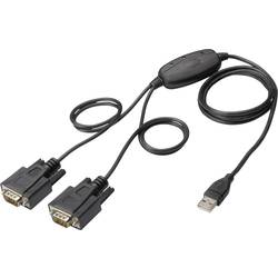 Digitus USB 1.1, Seriell Adapter [1x USB 2.0 Stecker A - 2x D-SUB-Stecker 9pol.] DIGITUS - USB 2.0 zu 2x RS232-Kabel 1.20 m DA-70158