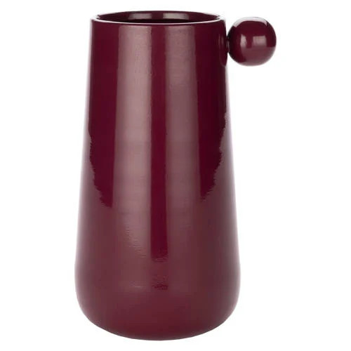 Dutchbone Dot vaas M Red Bordeaux