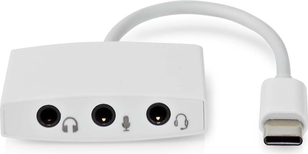 Nedis CCGB65900WT01 USB 2.0 Type-C naar 3,5 mm adapter, wit