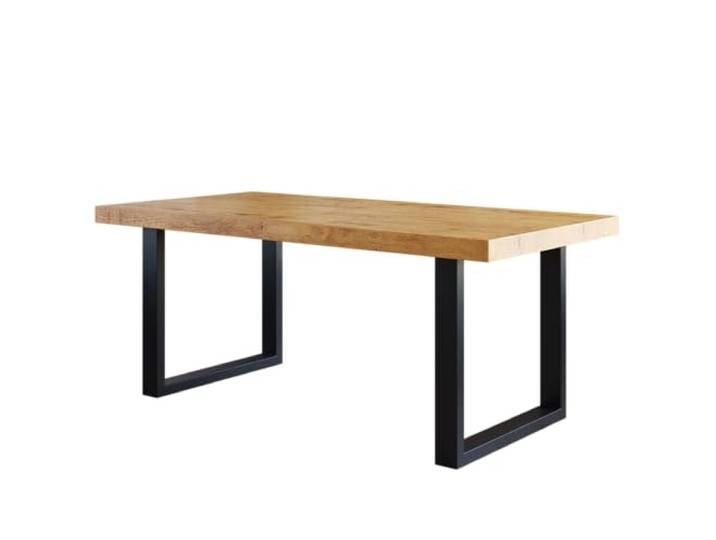 FURNEO Esstisch - Ausziehbarer Tisch - Klapptisch Esstisch - ausziehbar - mit Metallbeinen - Loft (Lancelot, 80x140x240, Schwarz)