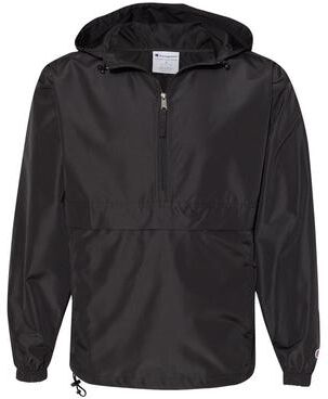 Champion CO200 Packable Anorak Jacket in Black size XL   Polyester