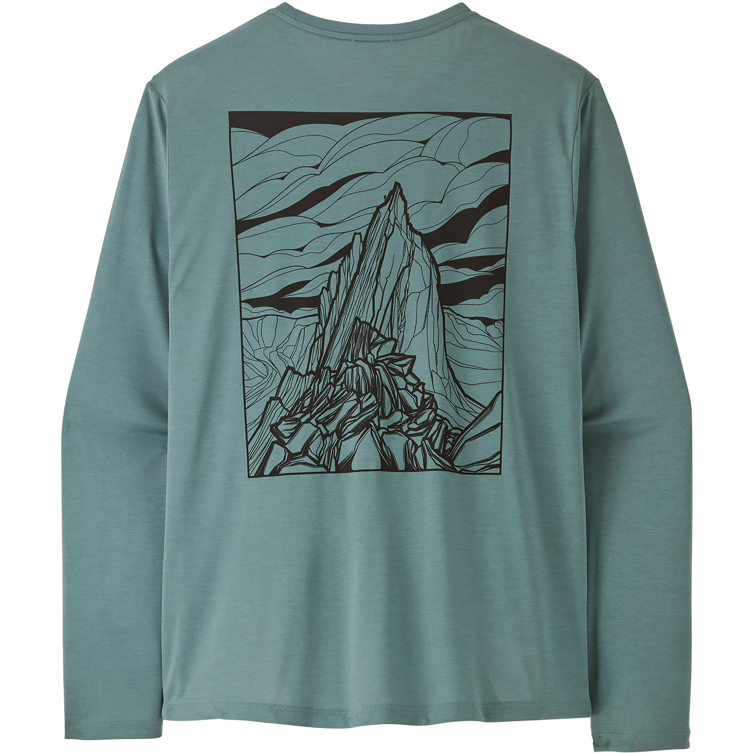 Patagonia Cap Cool Daily Cloud Crag Herren Longsleeves blau Größe S Trekking Atmungsaktiv