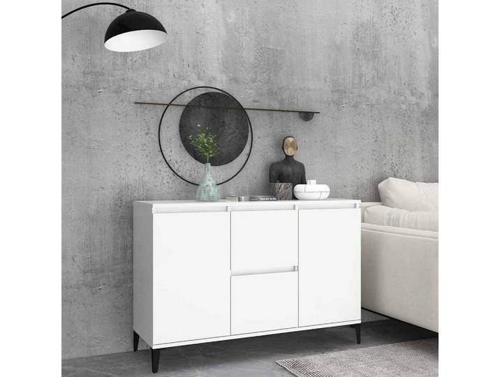 vidaXL Sideboard vidaXL Sideboard Weiß 102x35x70 cm Holzwerkstoff