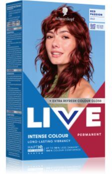 Schwarzkopf LIVE Intense Colour cor para cabelo permanente tom 043 Red Passion 1 un.. LIVE Intense Colour