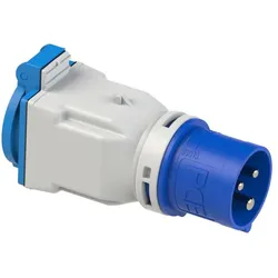 PCE 9433102 CEE-Adapter 16A 3p 6h auf Schutzkontaktsteckdose (dänisch) IP44