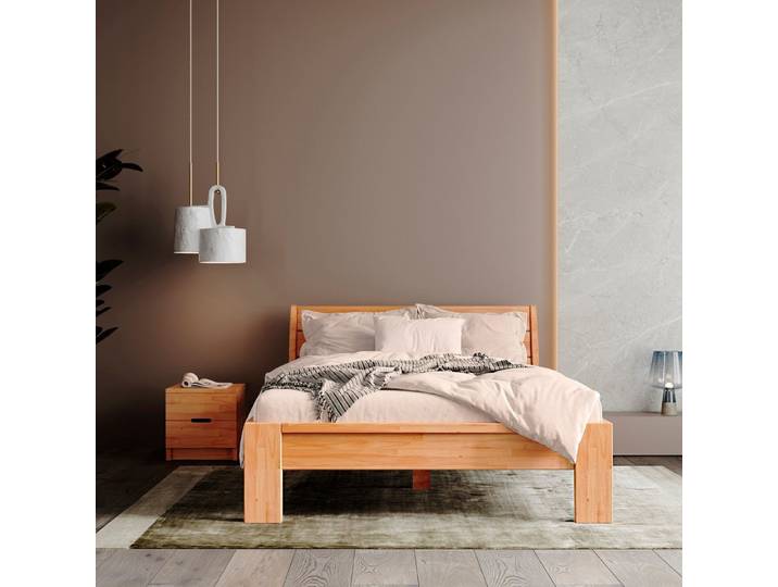Krok Wood Massivholzbett Alice in Buche mit Kopfteil