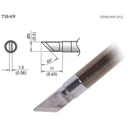HAK T39-KR - Aktiv-Lötspitze T39-KR, 5,0 mm, messer