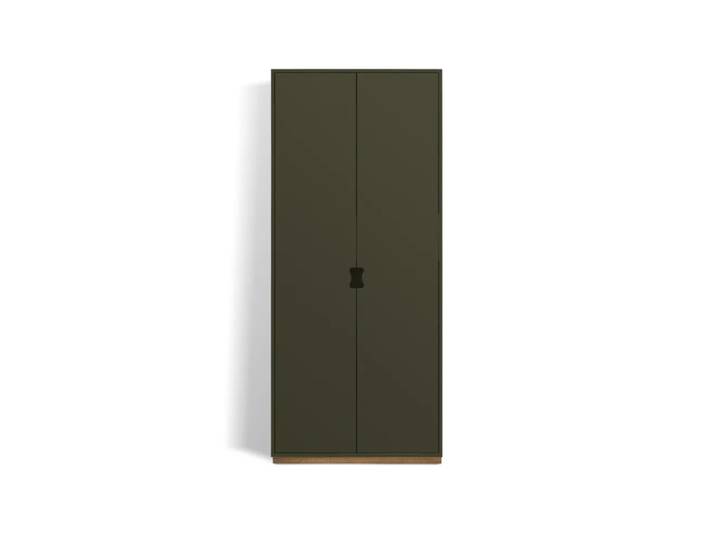 Asplund Armoire haute Snö F Taupe, base en chêne, dj.30 cm