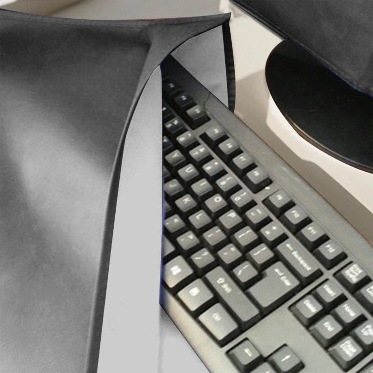 INF Ensemble 3 pièces housse anti-poussière pour tour, moniteur et clavier – tissu Oxford imperméable, noir 27