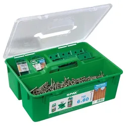 SPAX® Terrassenschrauben-Sortiment GREEN BOX 6x60 mm 718-teilig