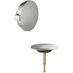 KEUCO Abdeckblende für Ab- und Überlaufgarnitur Wanne, 59930060070, Farbe: Edelstahl-finish