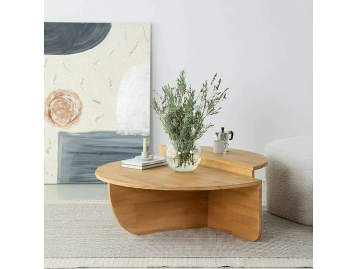 Dmora Couchtisch Canopus 90x60x35h cm Braun Fantasieform