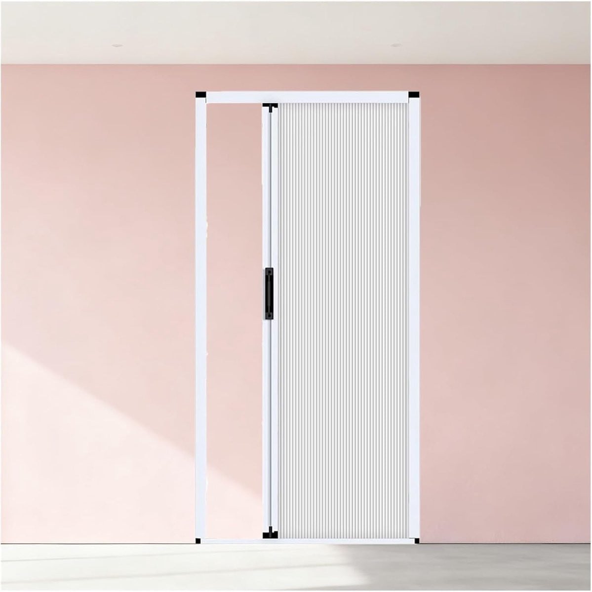 Witte waterdichte harmonica vouwdeur voor ruimtebesparing, Hoogte: 195 cm