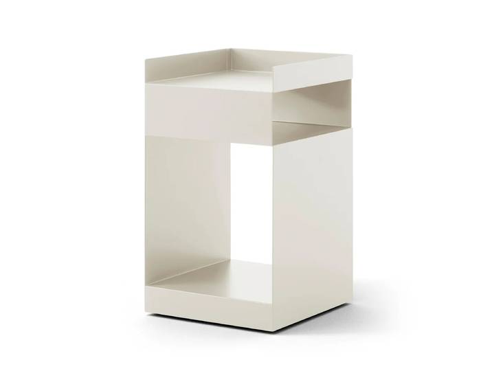 &Tradition - Rotate Beistelltisch SC73, 59 x 35 cm, Stahl, Ivory
