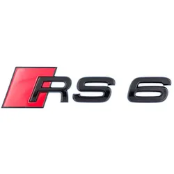 Audi RS6 Schriftzug schwarz glanz hinten Heckklappe