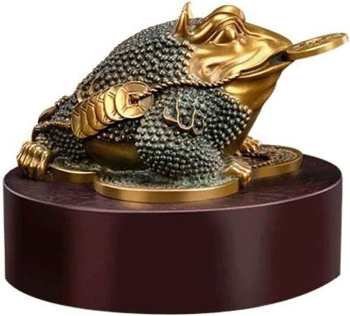 Boeddhabeeld Decoratie Feng Shui Sculptuur Koperkleurig Hoogte: 18,7 cm