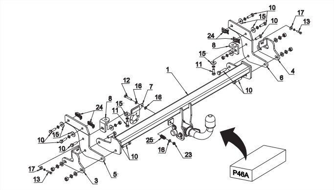 Jeep Attelage Jump Avenger y compris électrique (12/22-) RDSOH