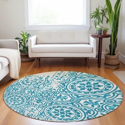 Addison Rugs Premium Washable Super Soft Vanishing Medallion Mayfield Rug
