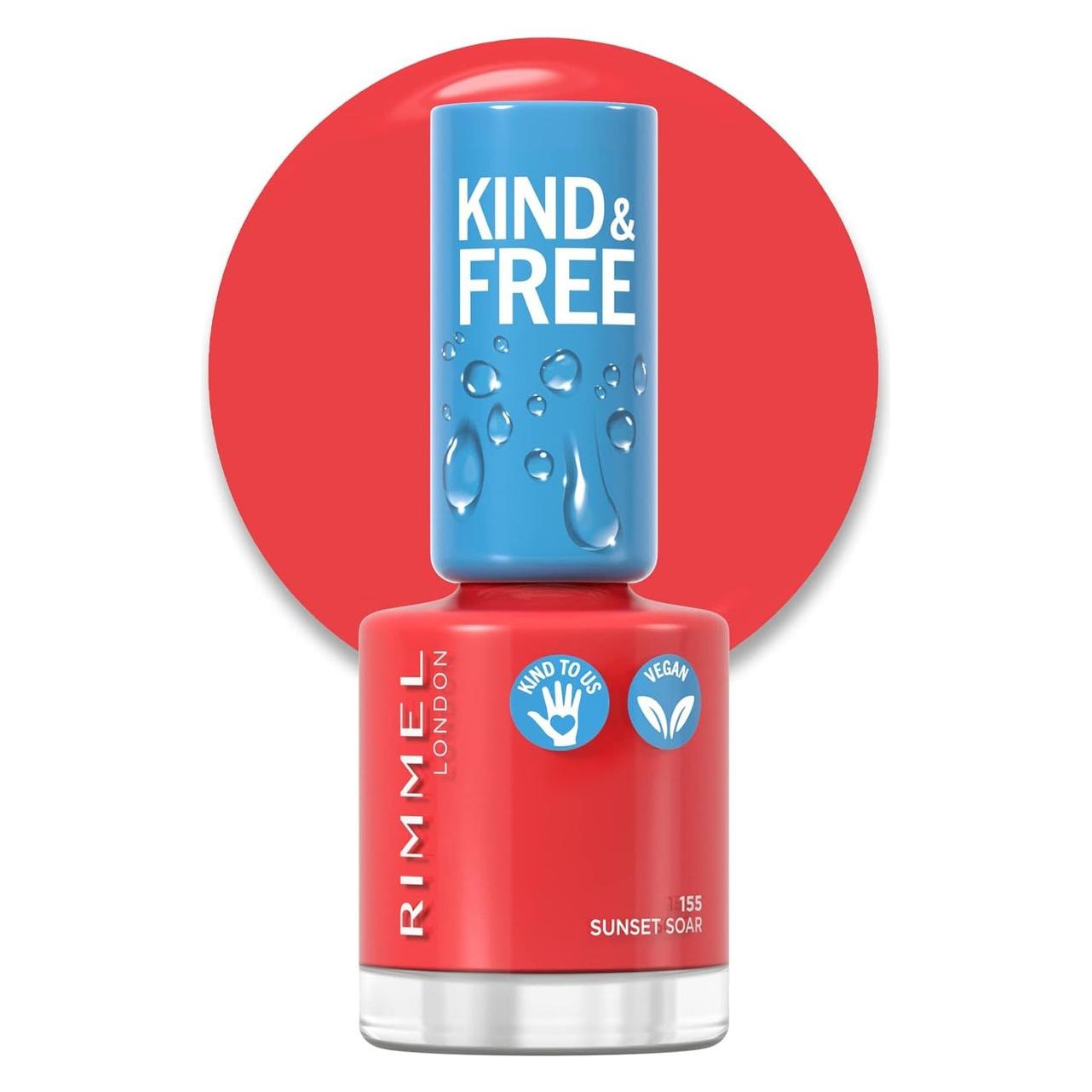 Rimmel London RIMMEL Kind & Free Clean Nail Polish lakier do paznokci 155 Sunset Soar 8ml (155 Sunset Soar) (350122226)