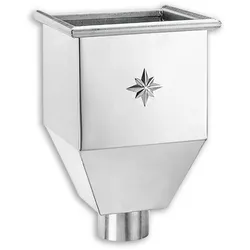 Wasserfangkasten Grömo quadratisch, Aluminium, verschiedene Größen (Ausführung: Ø 100mm)