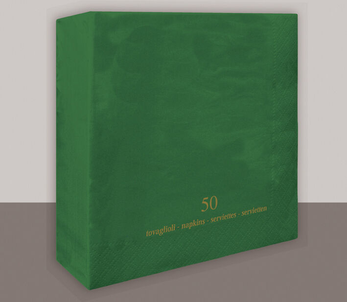 Tirolix Tovagliolo Verde Foresta 2 Veli 40x40 cm 1200 Pezzi