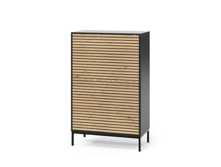 Vicco Kommode Eliza , Goldkraft Eiche/Anthrazit 76 x 120 cm mit 5 Schubladen, zur Aufbewahrung und Nutzung im Schlafzimmer oder Flur