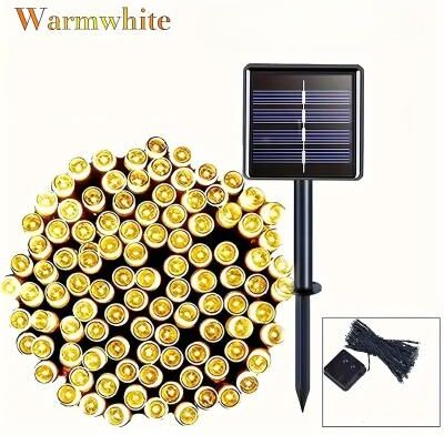 Multicon Wholesale Hub LED Fairy Lights With Modes, Solar Powered Outdoor String Lights, Hanging Lights For Garden, Patio warm 1pc 100 Led