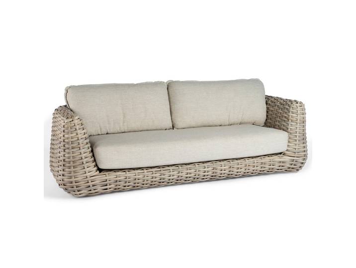 Tierra Outdoor Loungesofa, Creme, Füllung: Komfortschaum,Komfortschaum, 234x85x100 cm, wetterbeständig, lichtecht, Gartenmöbel, Loungemöbel, Lounge-Serien