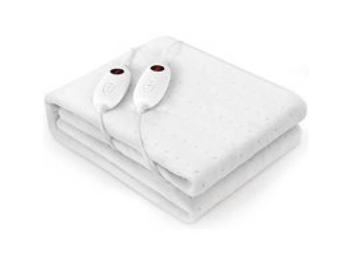 Surmatelas Chauffant 2 Places 100W 160x140 cm 6 Température - Blanc - Polyester - couverture chauffante