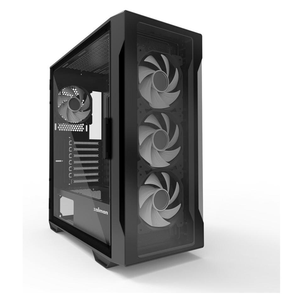 Zalman PC case I3 Neo TG Mid Tower RGB fan x4, black (ATX, mATX, Mini-ITX) (I3 Neo TG Black)