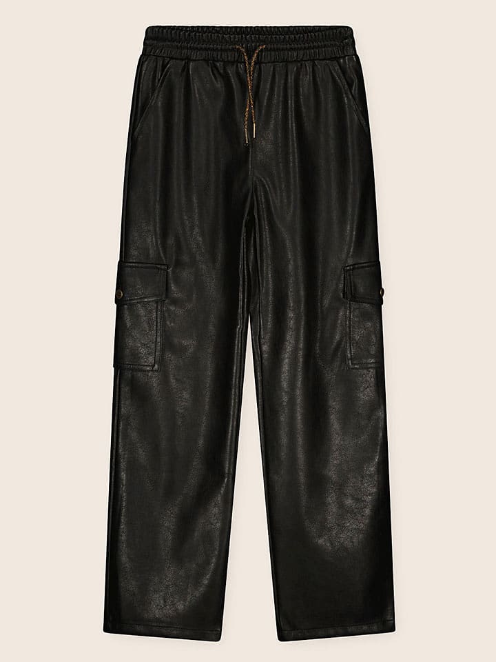 Like Flo Kunstlederhose in Schwarz - 152