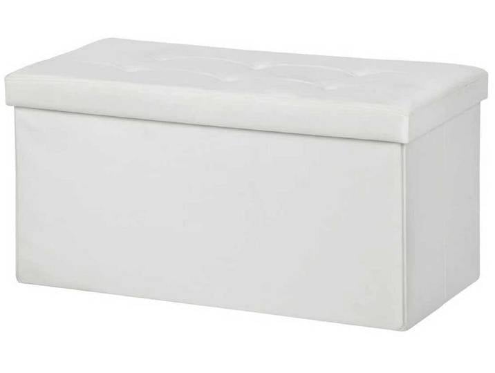 Aufbewahrungshocker IVY 76x38x38cm samt weiss