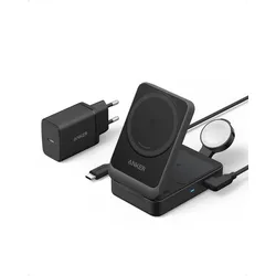 Anker MagGo 15W 3in1 USB-C Wireless Ladegerät, schwarz