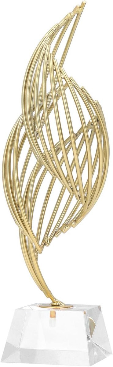 Metalen Abstract Beeld - Uniek Expressief Kunstsculptuur voor Decoratie - 26 x 7 x 7 cm