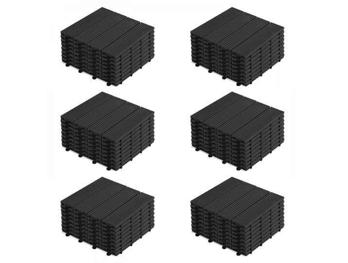 Oviala - Dalles de terrasse clipsables en bois composite (30x30x2,5 cm) - Vendues par lot