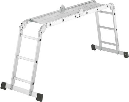 Hailo ProfiStep combi 7412-037 Aluminium Multifunktionsleiter Arbeitshöhe (max.): 4.35m Silber 16.7kg