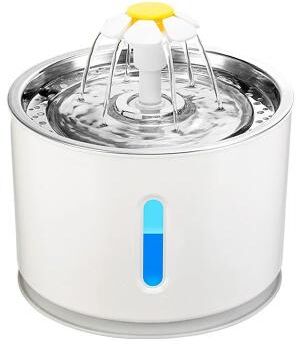 Uplift Essentials 2.4L Stainless Steel Smart Pet Water Fountain gray
