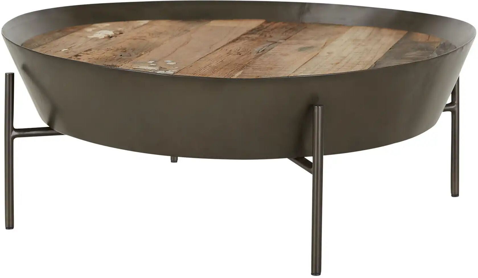 Höffner Couchtisch  Strike ¦ holzfarben ¦ Maße (cm): H: 30  Ø: 80