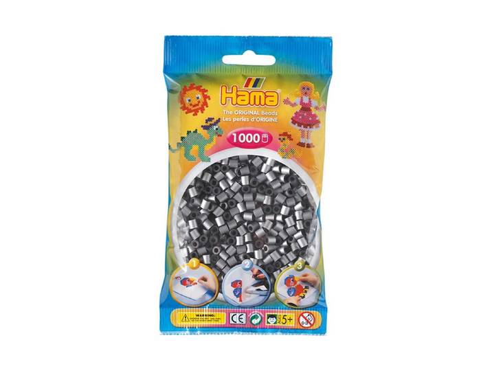 Hama Bügelperlen Silber Mix 1000 Stück