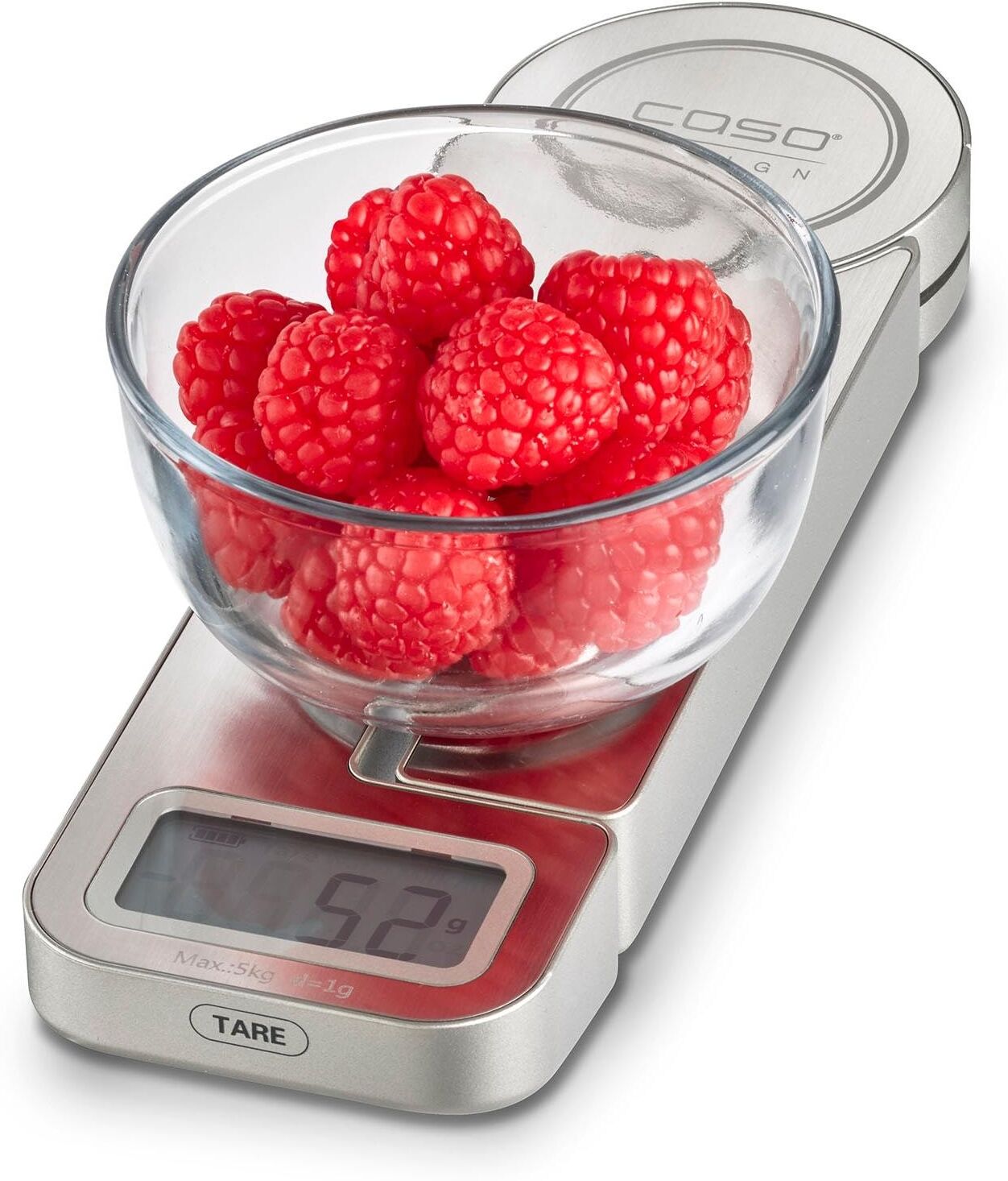 Küchenwaage CASO "Kitchen Ecostyle", silber (silberfarben), B:6,5cm H:3cm L:22cm, Edelstahl, Küchenwaagen, Küchenwaage silberfarben Einheitsgröße