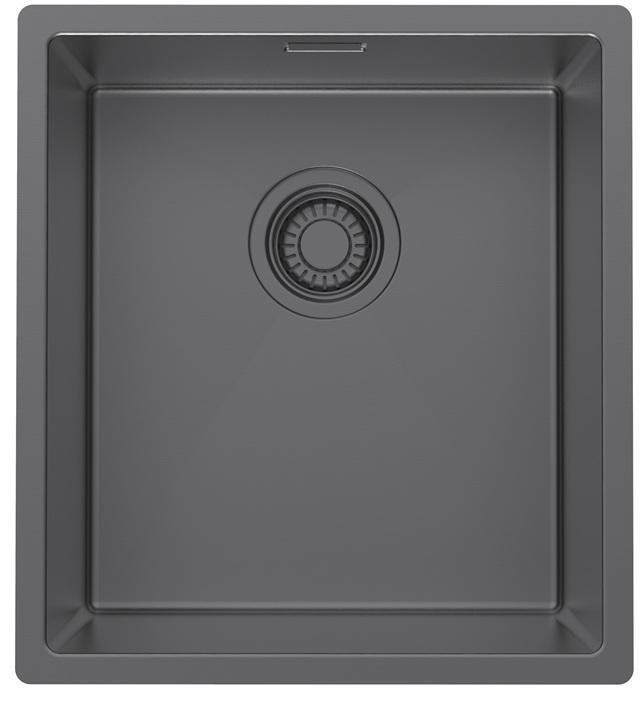Pure.Sink Keukenwastafel inbouwmodel, Gunmetal, Breedte: 40 cm, Diepte: 36 cm