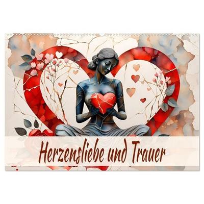 Herzensliebe und Trauer (Wandkalender 2027 DIN A2 quer), CALVENDO Monatskalender