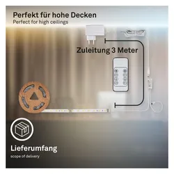 Briloner, LED Streifen, BL7000 Starter Set CCT LED Stripe, 224xLED, 2m (Kaltweiss, Warmweiss, 12 cm, Indoor)